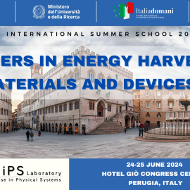 NiPS Summer School 2024 – Frontiers in Energy Harvesting